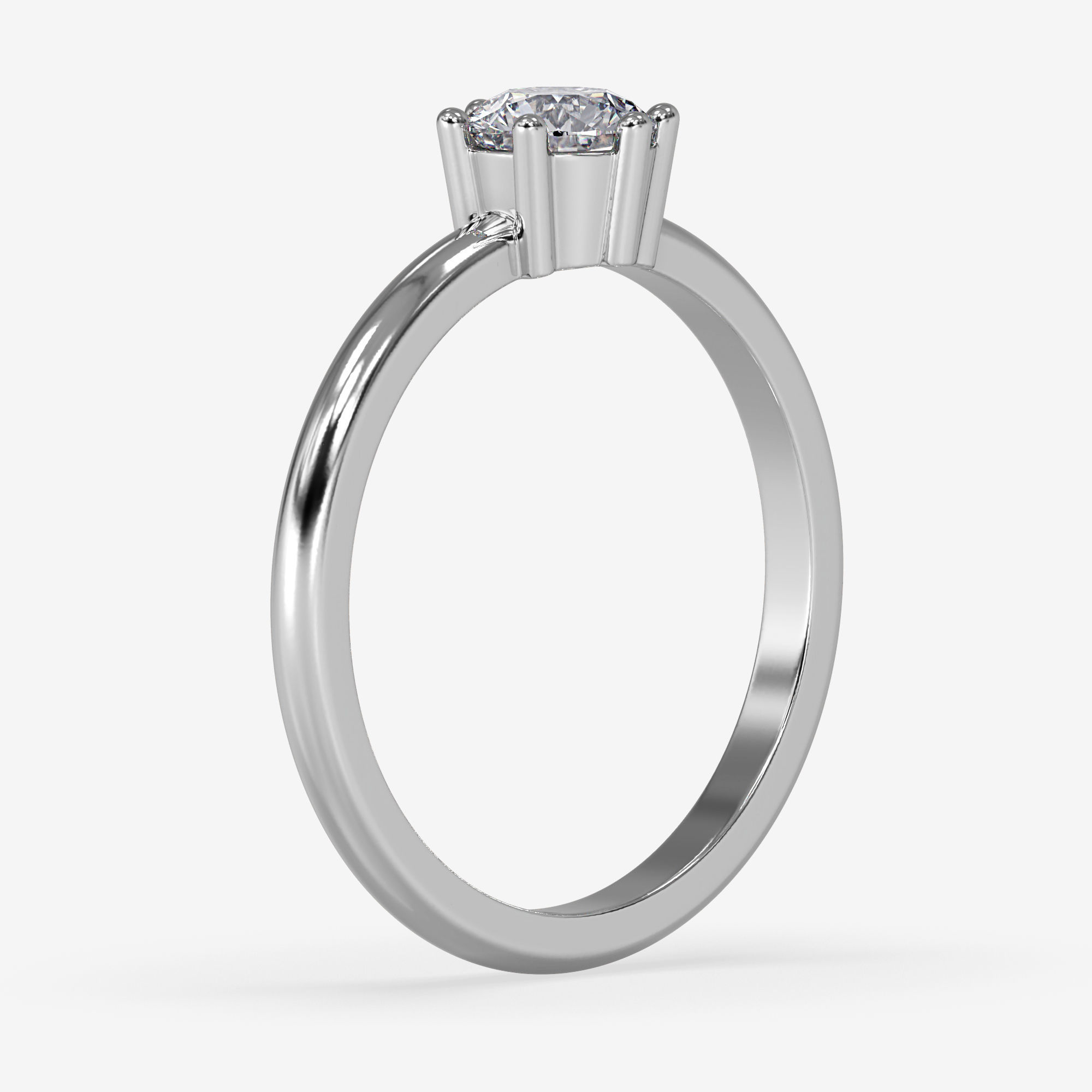CJ-0082 engagement ring gold 3D print model_9
