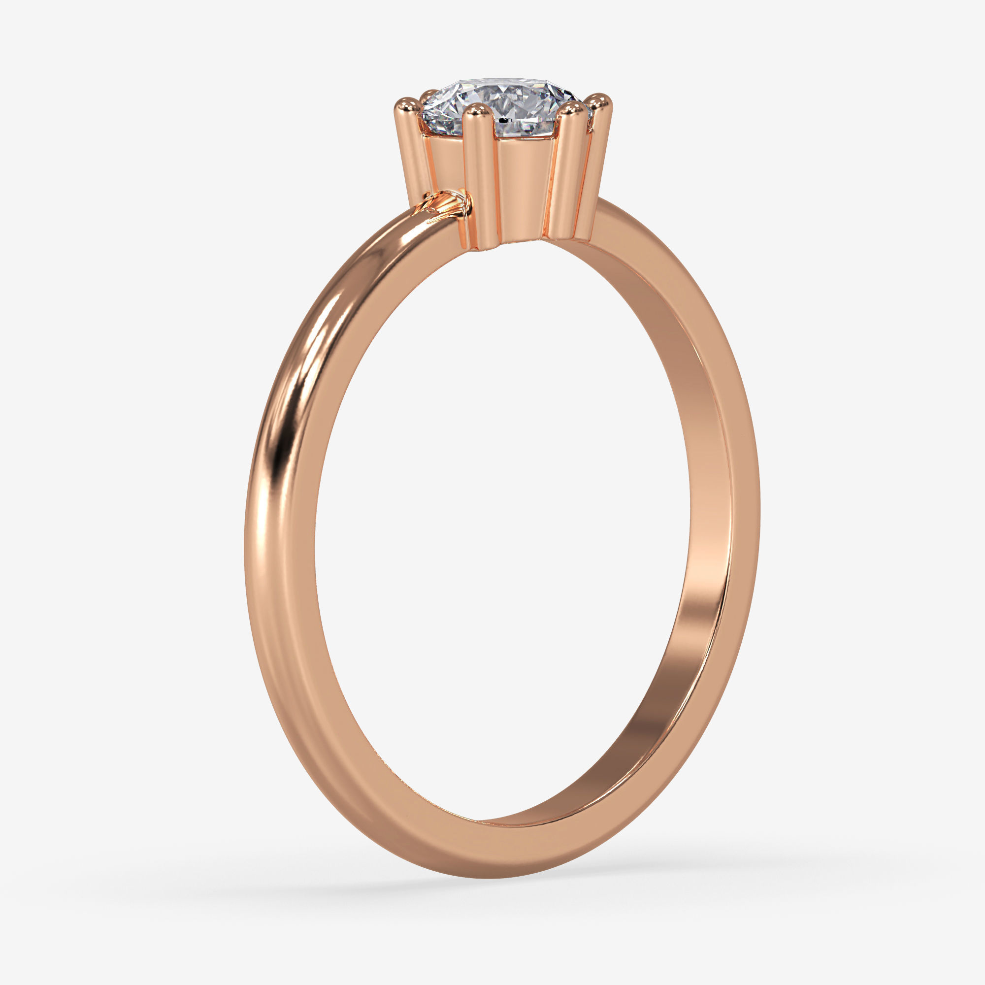 CJ-0082 engagement ring gold 3D print model_6