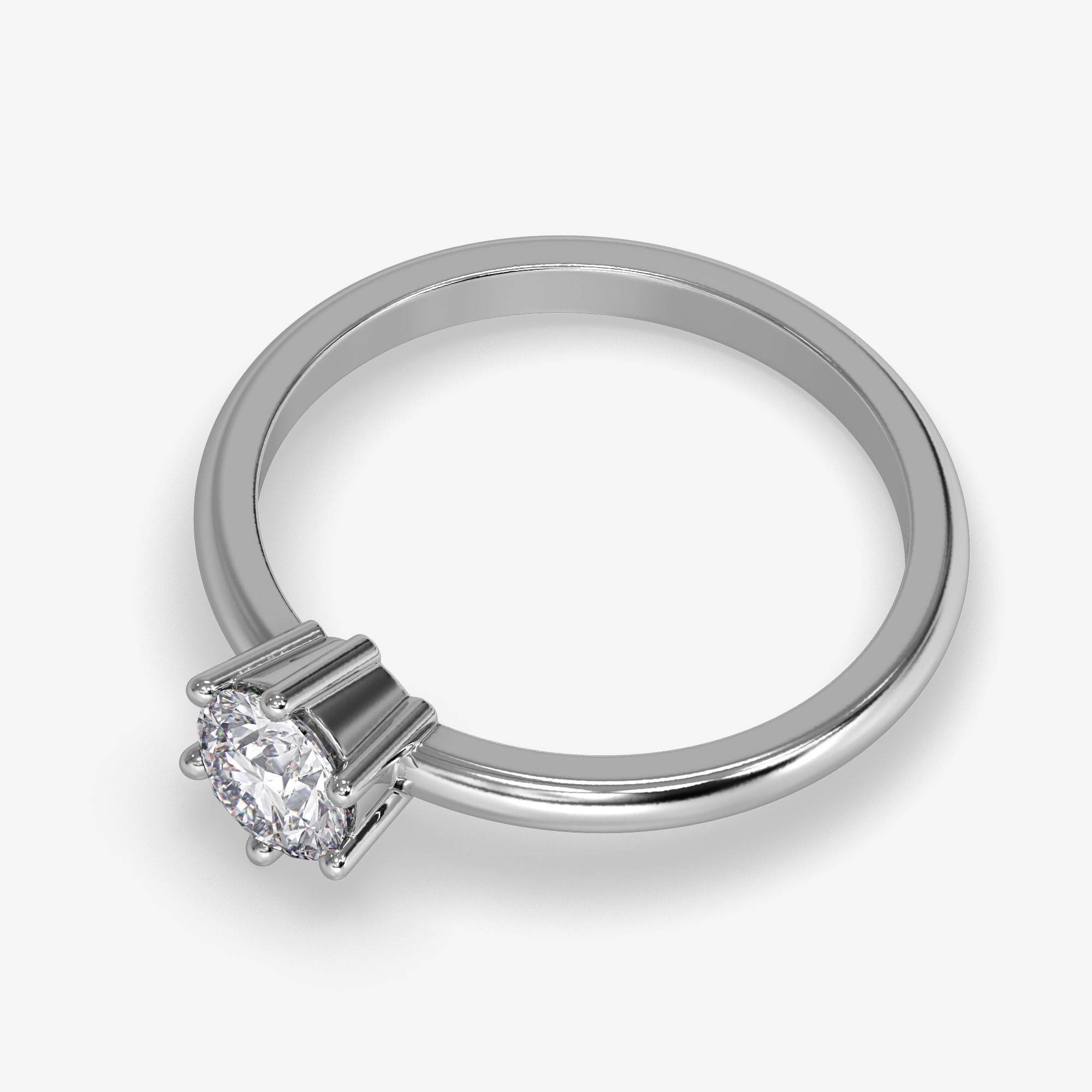 CJ-0082 engagement ring gold 3D print model_8