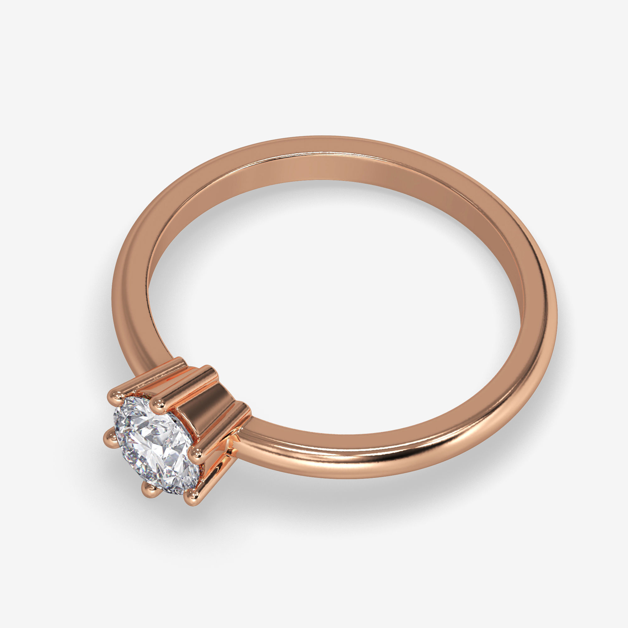 CJ-0082 engagement ring gold 3D print model_5