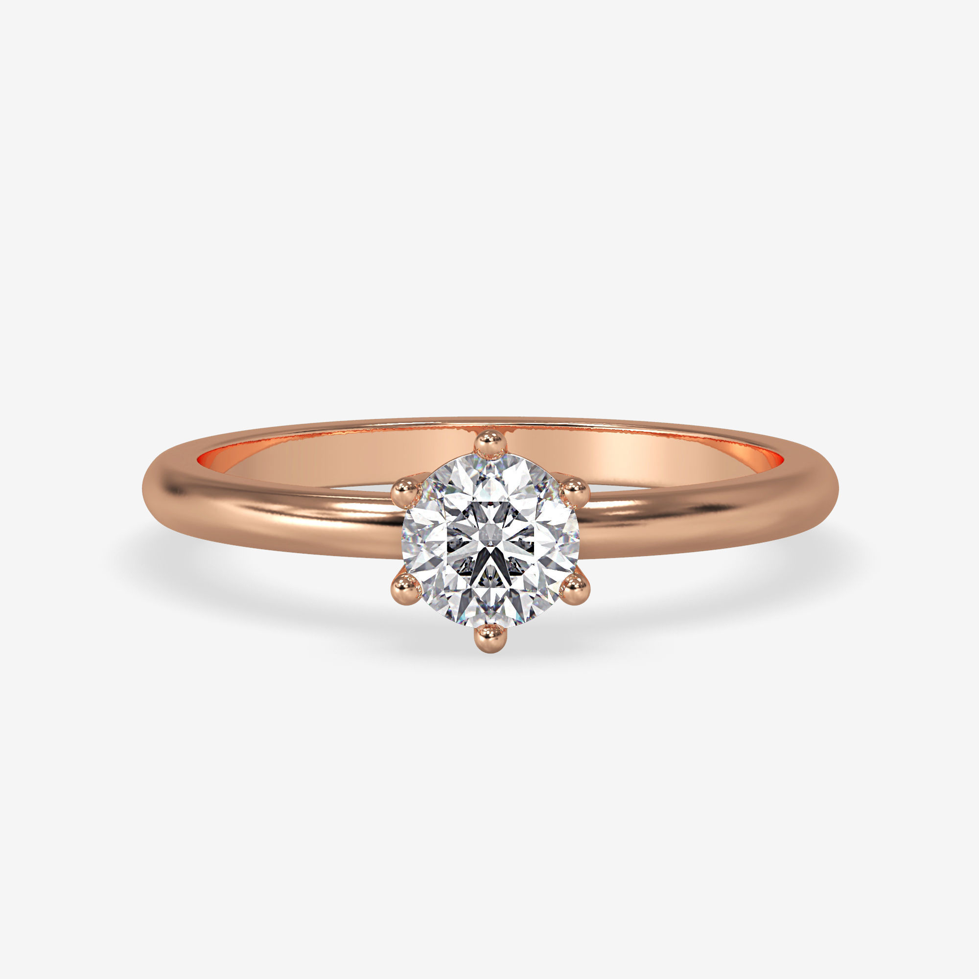 CJ-0082 engagement ring gold 3D print model_4