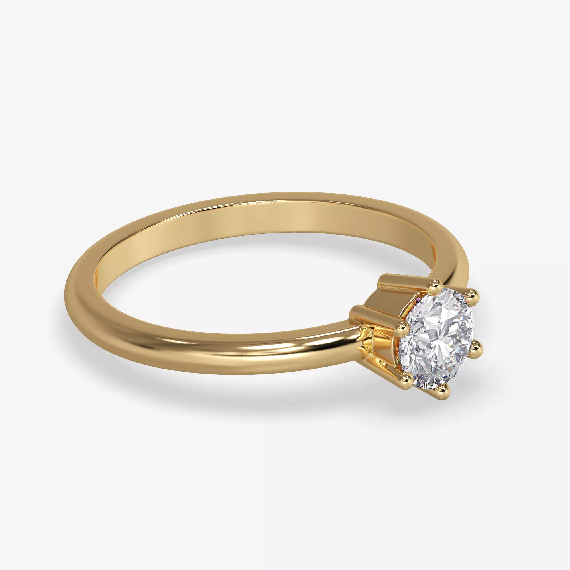 CJ-0082 engagement ring gold 3D print model_0