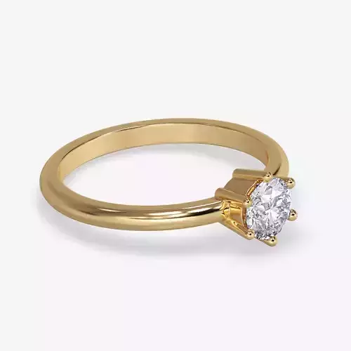 CJ-0082 engagement ring gold