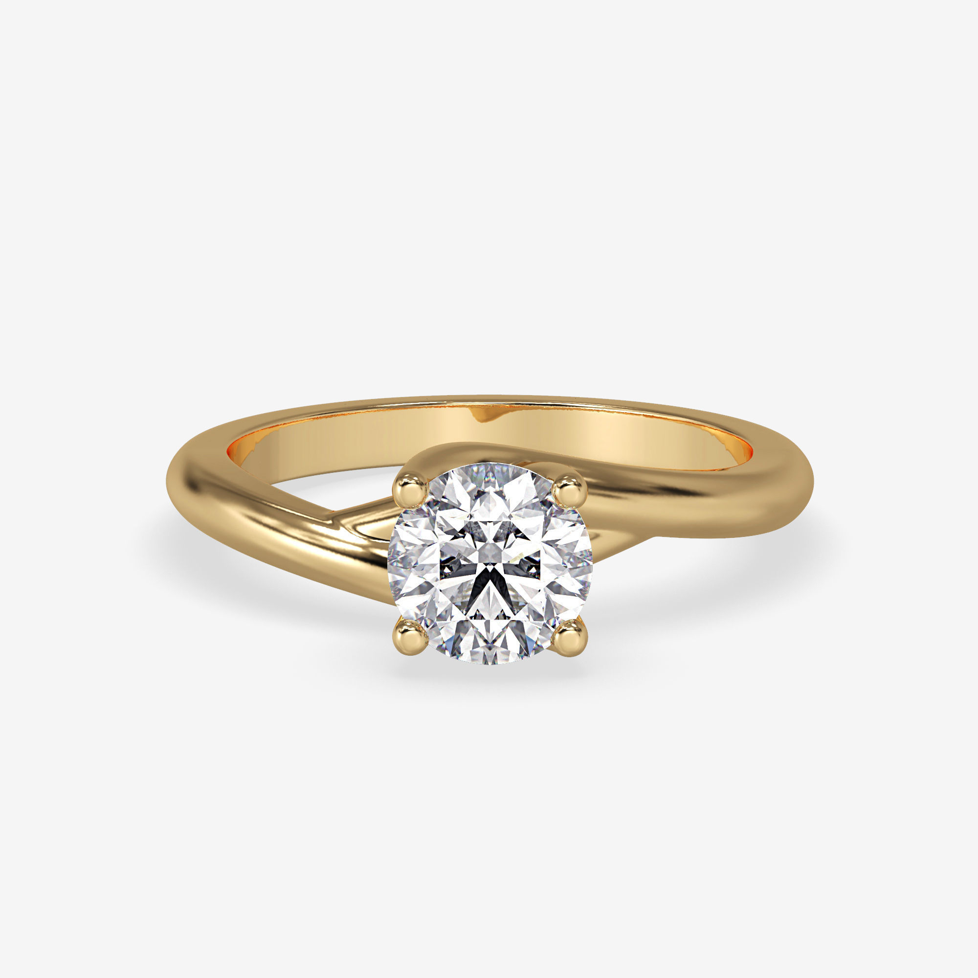 CJ-0078 solitaire engagement ring gold 3D print model_10