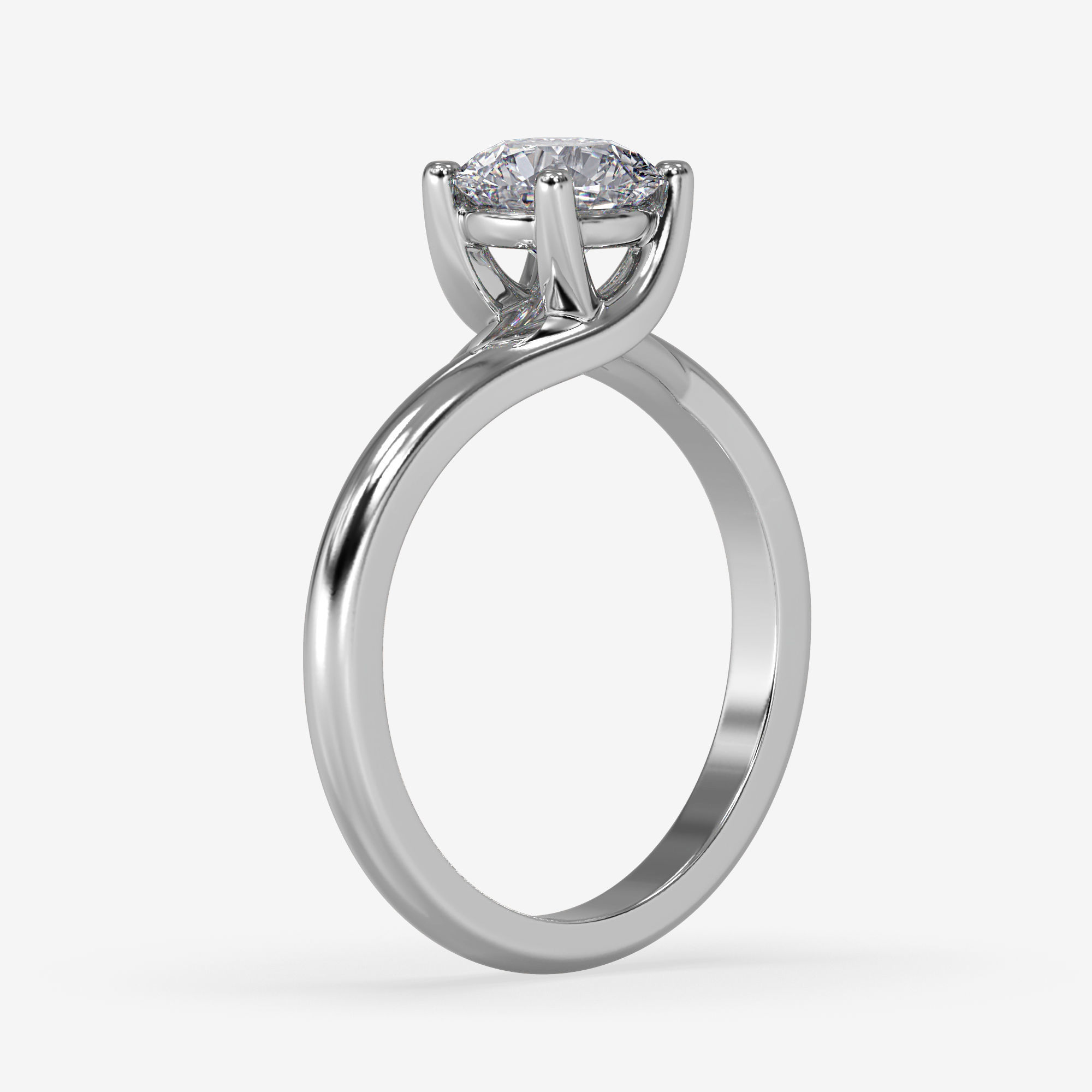 CJ-0078 solitaire engagement ring gold 3D print model_9
