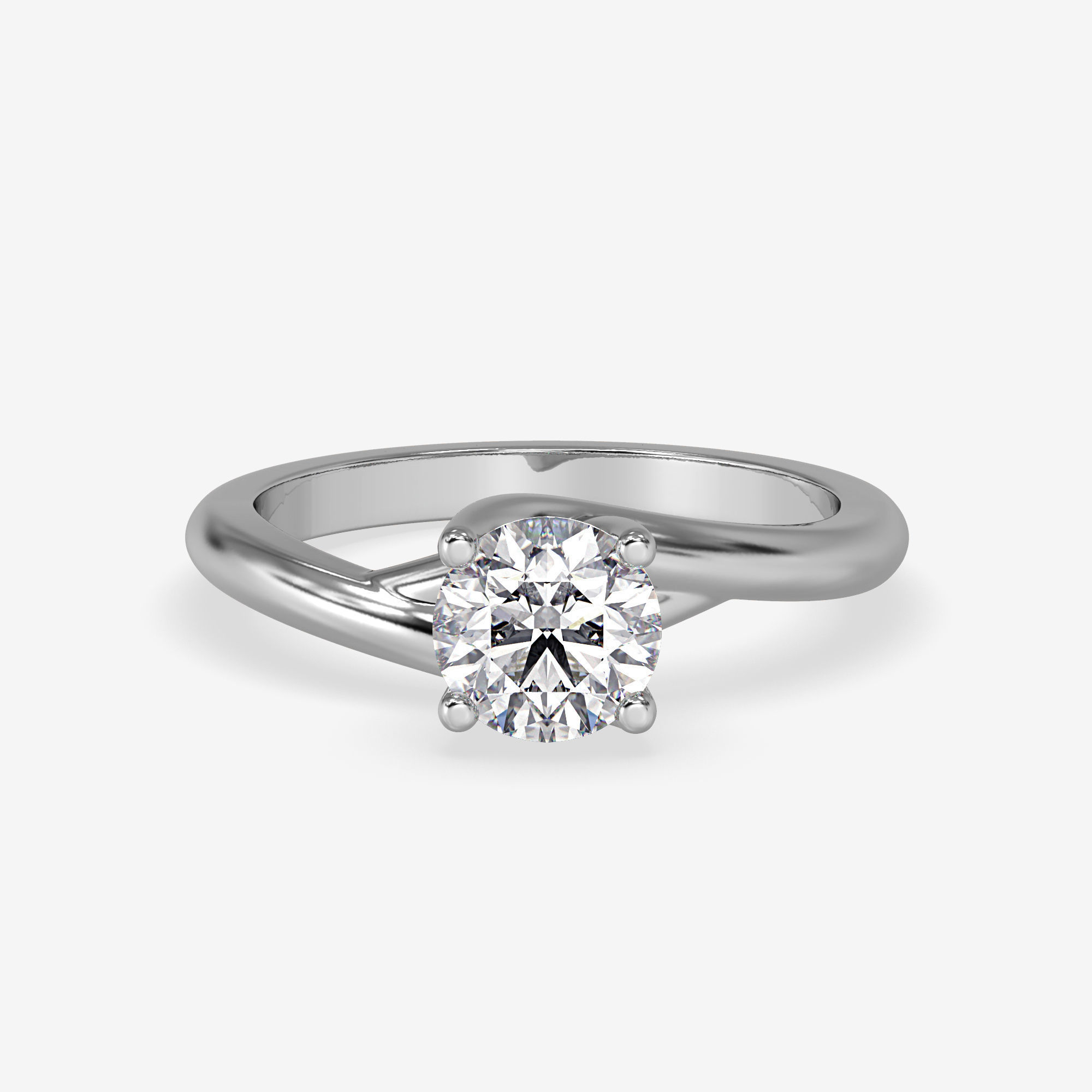 CJ-0078 solitaire engagement ring gold 3D print model_7