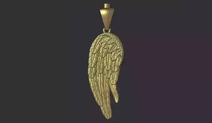 Angel Wing Printable Pendant