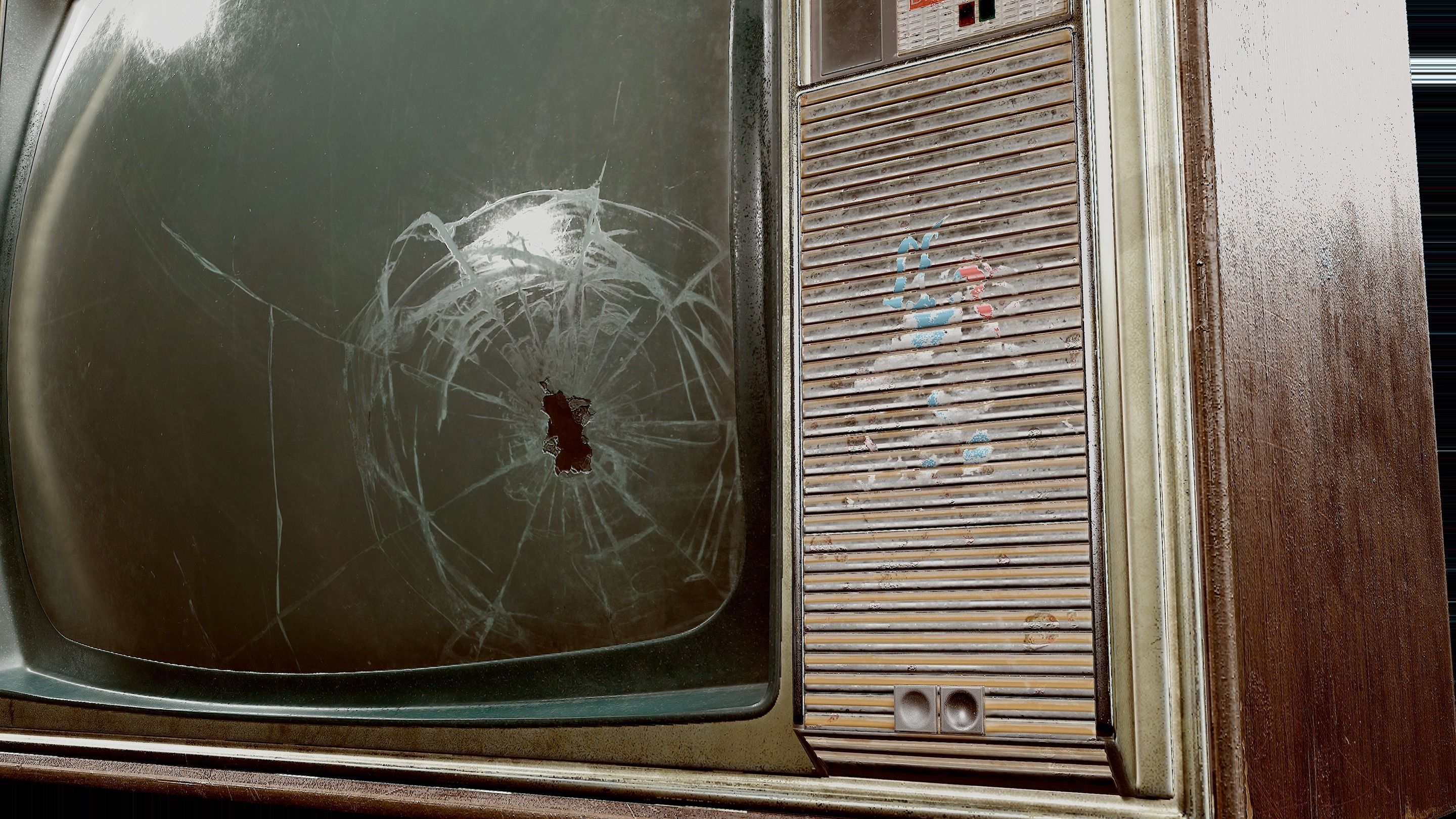 Old tv Low-poly 3D model_13