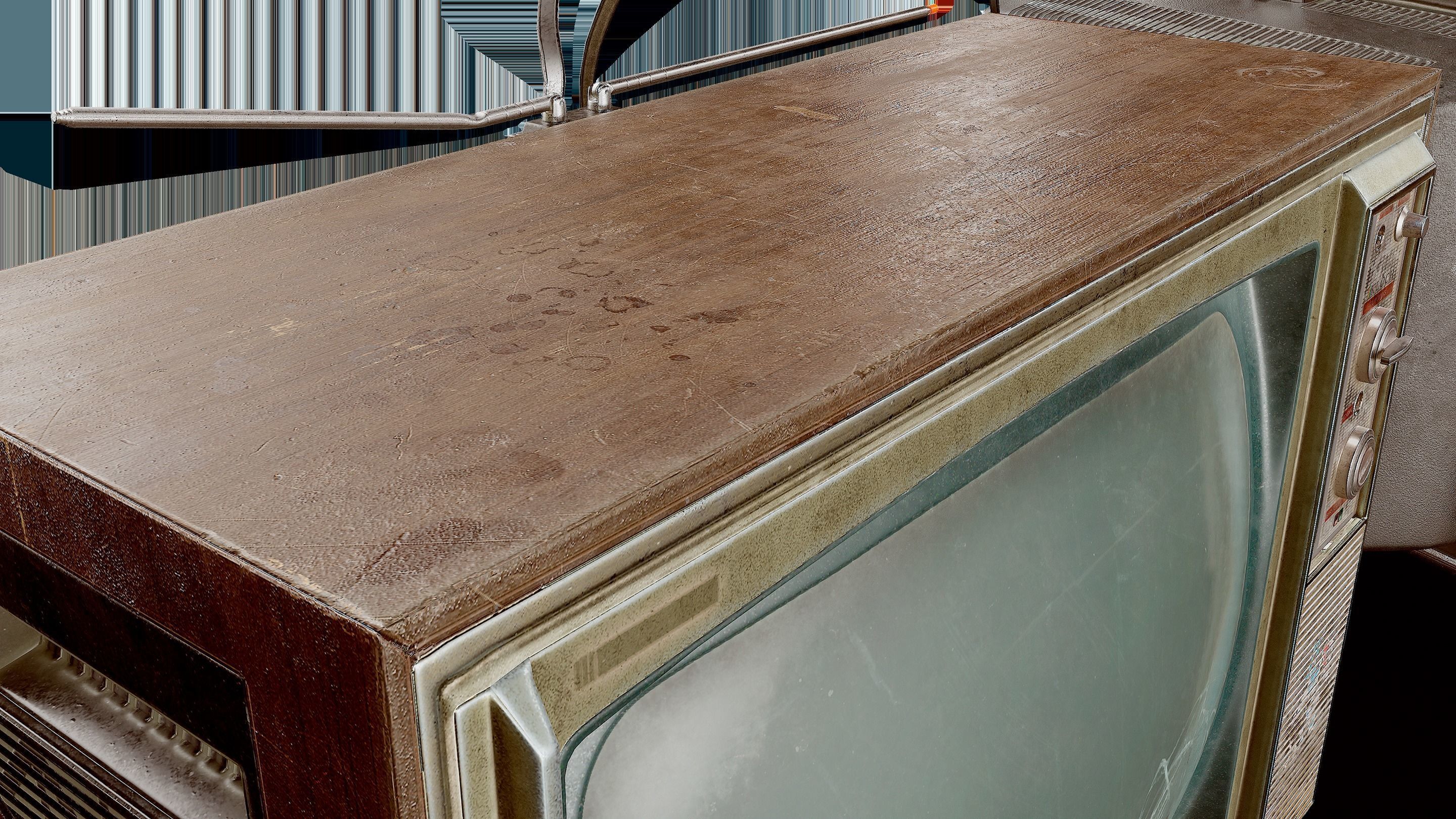 Old tv Low-poly 3D model_9