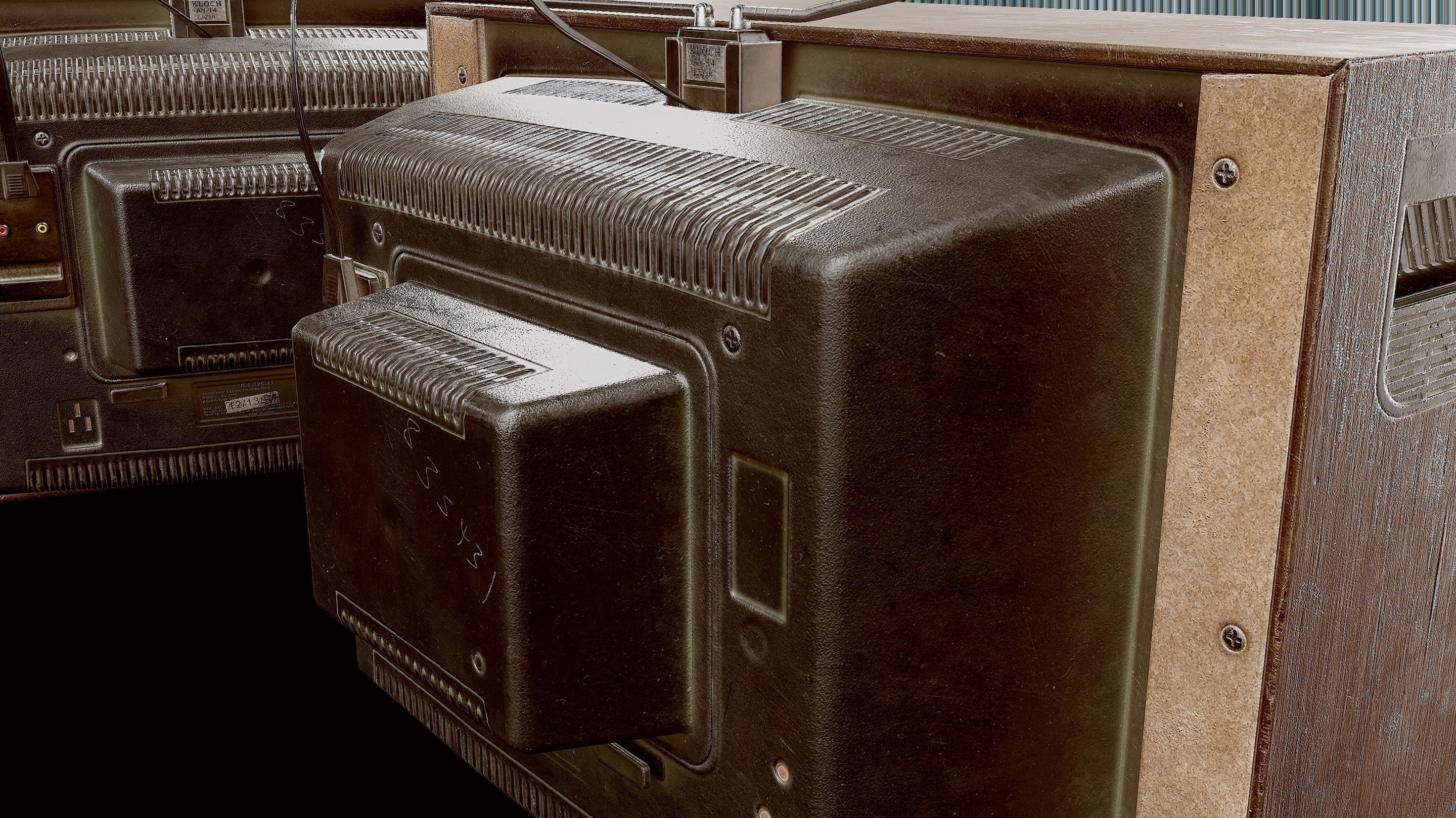 Old tv Low-poly 3D model_12