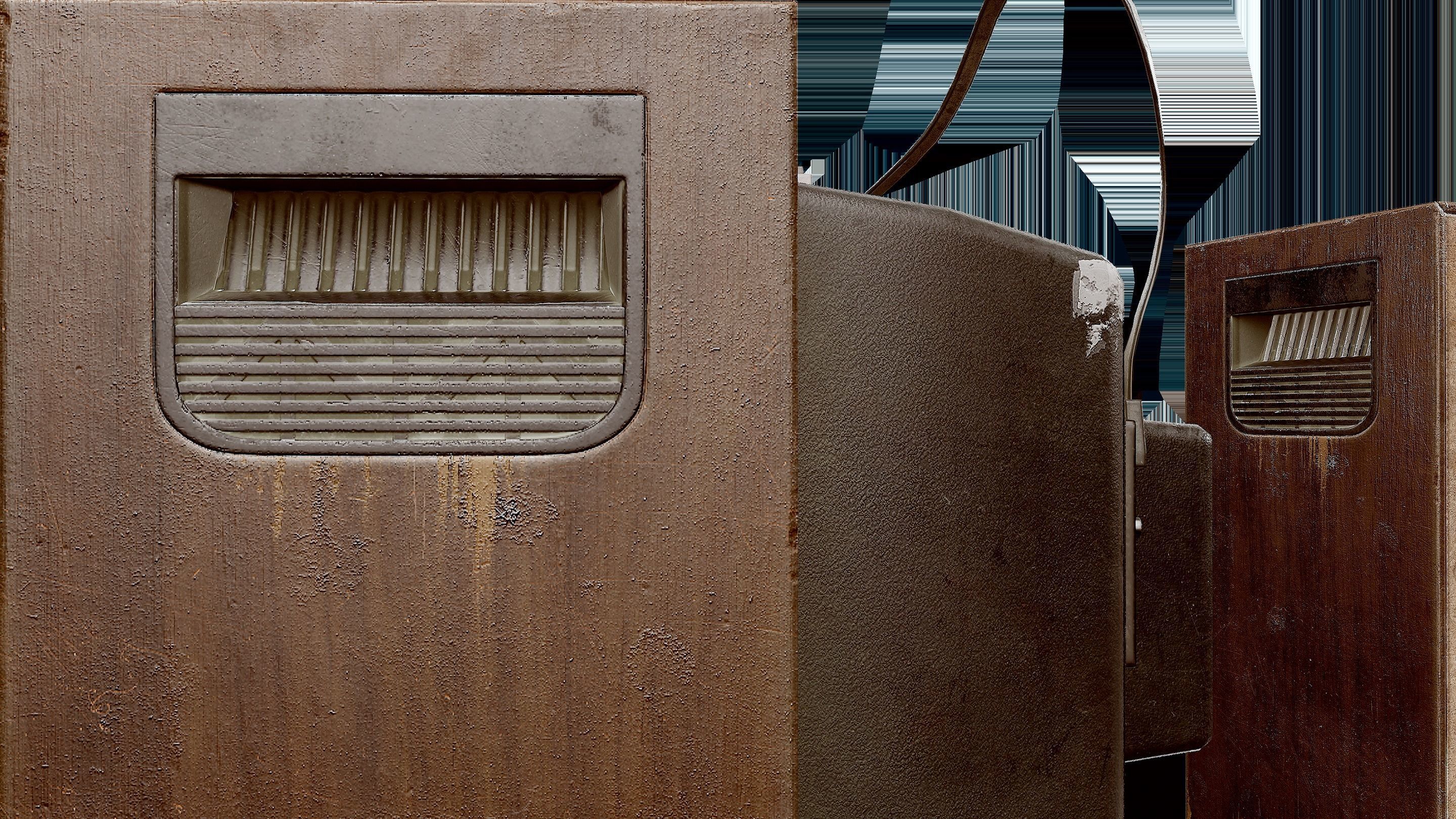 Old tv Low-poly 3D model_8