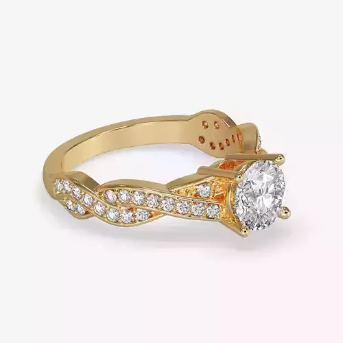 CJ-0077 engagement ring in rose gold