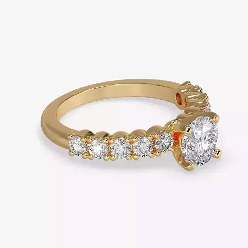 CJ-0076 diamond engagement ring in rose gold