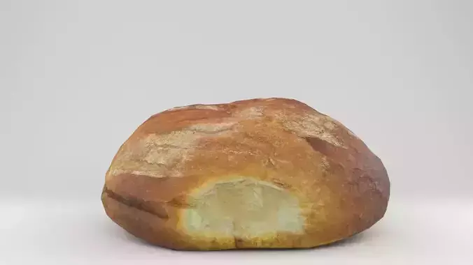 3D Bread Models Photoscan Low poly with PBR textures 4k