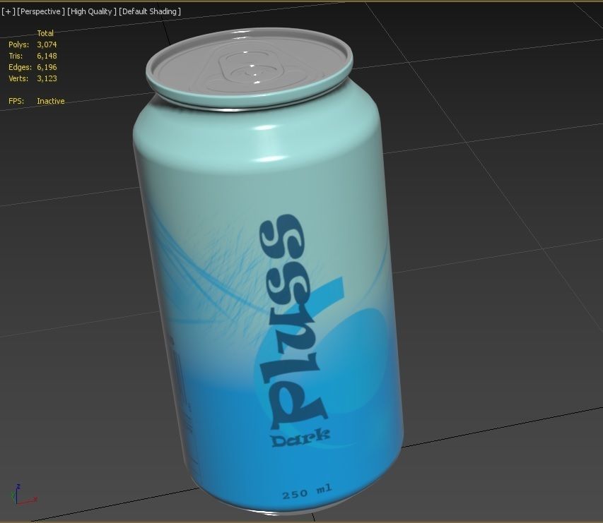 Drink Can Sleek 250 ml Low-poly 3D model_16
