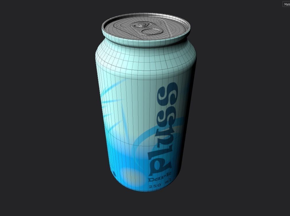 Drink Can Sleek 250 ml Low-poly 3D model_2
