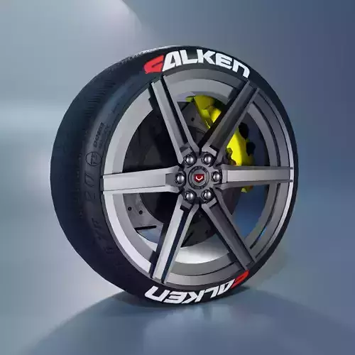Vossen HF6 Wheel Low-poly 3D model