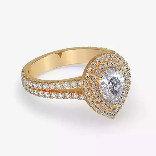 GG-0017 oval shaped diamond engagement ring gold