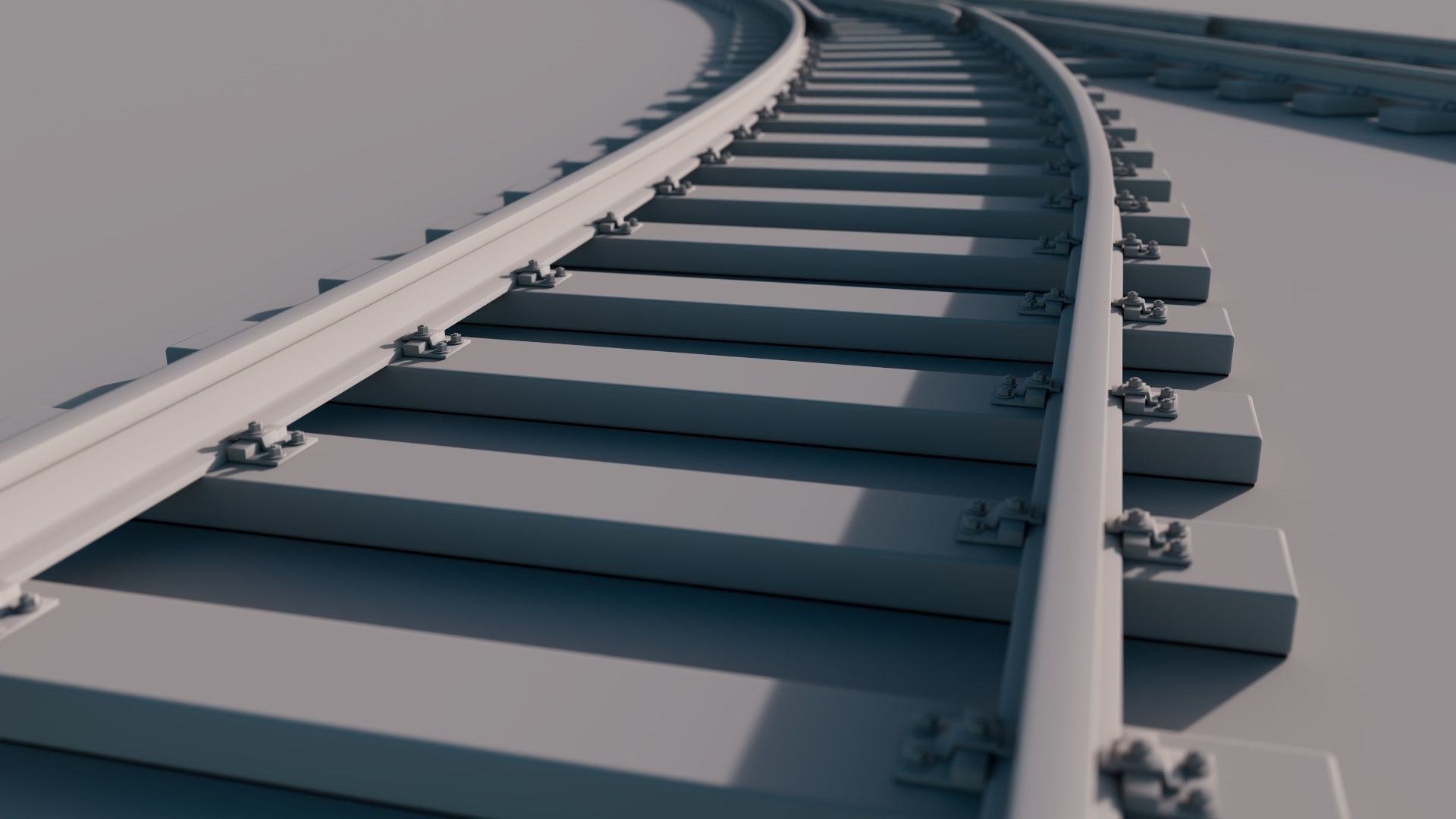 Railswitch 3D Model Railing Low-poly 3D model_7