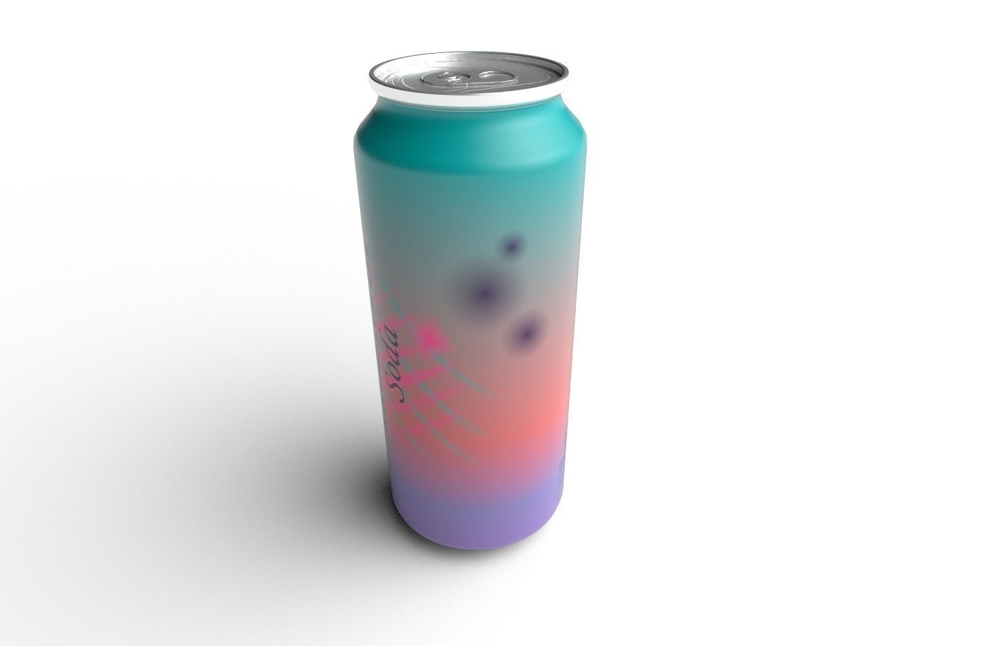 Drink Can Sleek 310ml Low-poly 3D model_5