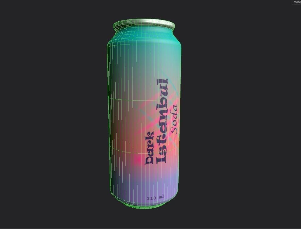 Drink Can Sleek 310ml Low-poly 3D model_2