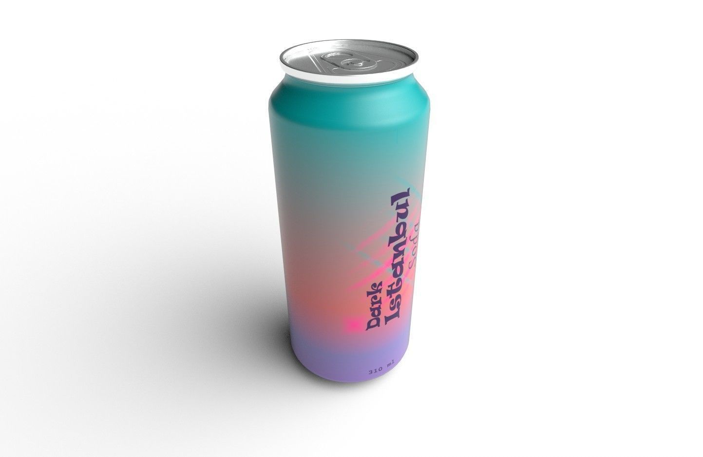 Drink Can Sleek 310ml Low-poly 3D model_9