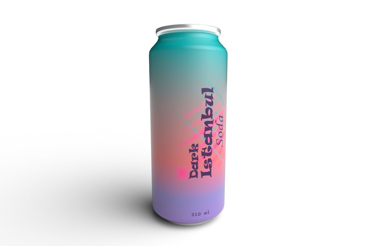 Drink Can Sleek 310ml Low-poly 3D model_1