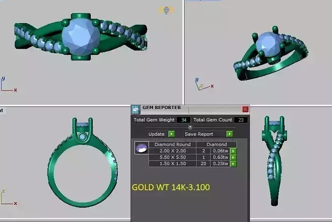 twist shank engagement ring