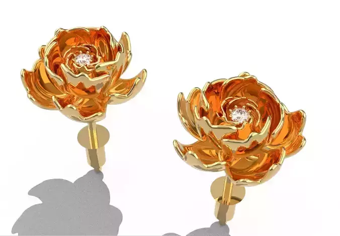 Rose earrings 
