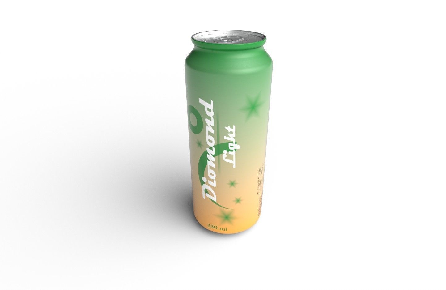 Drink Can Sleek 330 ml Low-poly 3D model_1