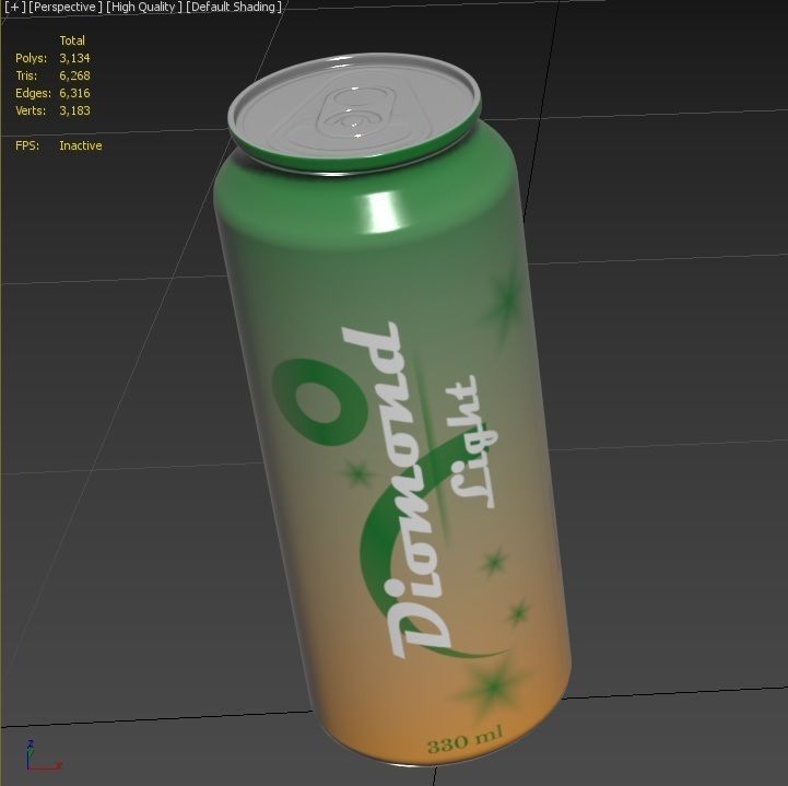 Drink Can Sleek 330 ml Low-poly 3D model_16