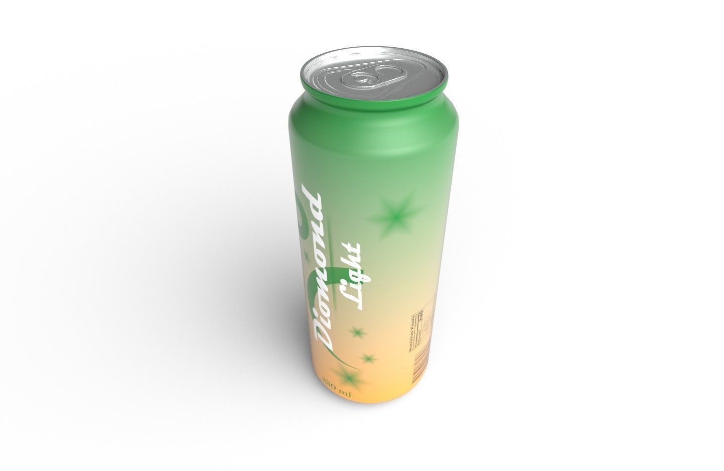 Drink Can Sleek 330 ml Low-poly 3D model_3