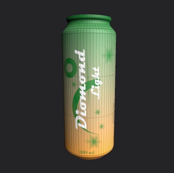 Drink Can Sleek 330 ml Low-poly 3D model_11