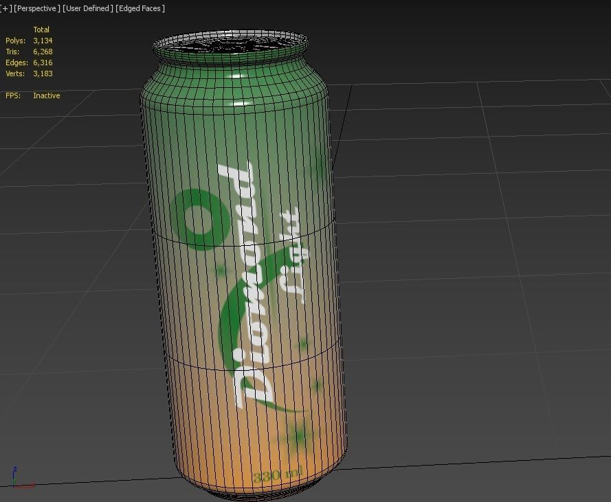 Drink Can Sleek 330 ml Low-poly 3D model_15