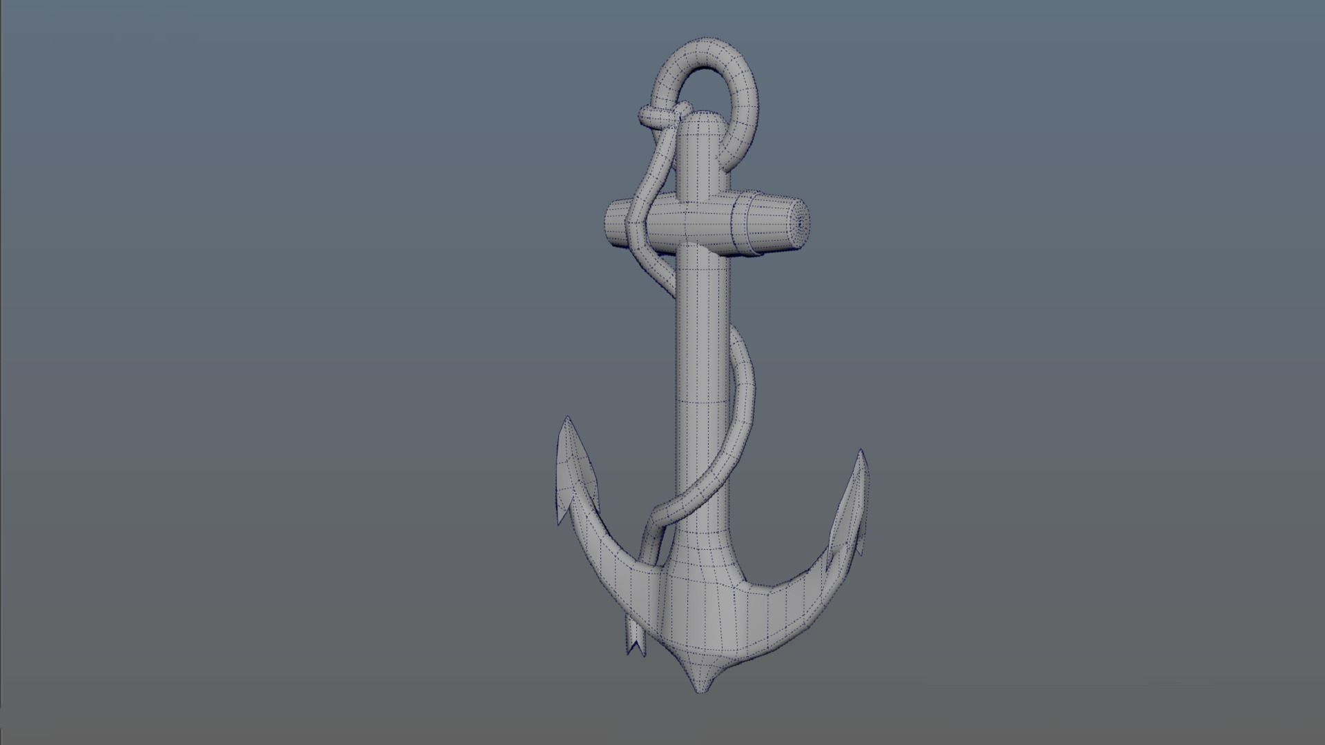 anchor karobelny and ship metal PBR game ready 2 textures Low-poly 3D model_10