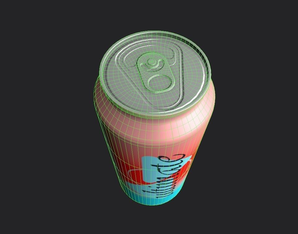 Drink Can Slim 250 ml Low-poly 3D model_13
