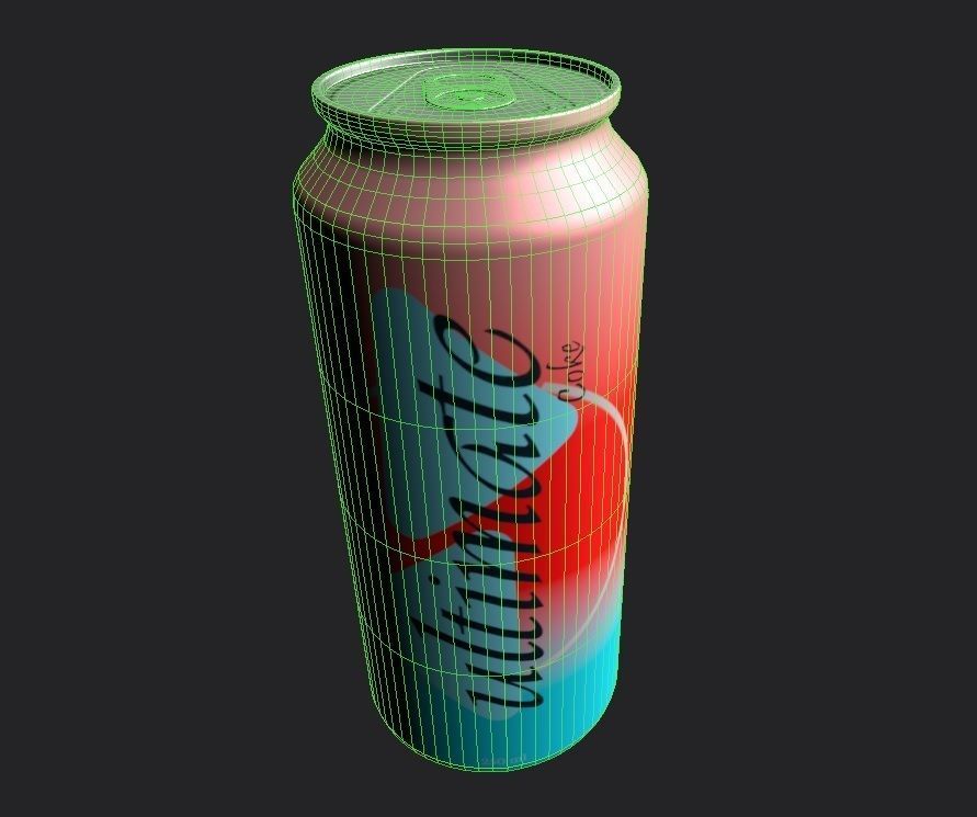 Drink Can Slim 250 ml Low-poly 3D model_2