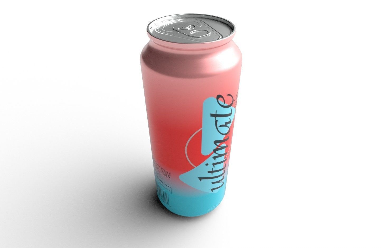 Drink Can Slim 250 ml Low-poly 3D model_7