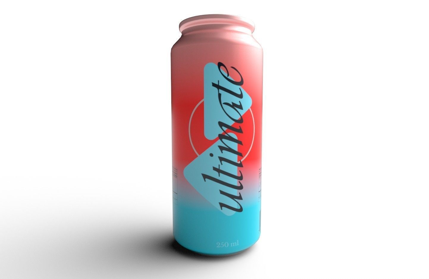 Drink Can Slim 250 ml Low-poly 3D model_11