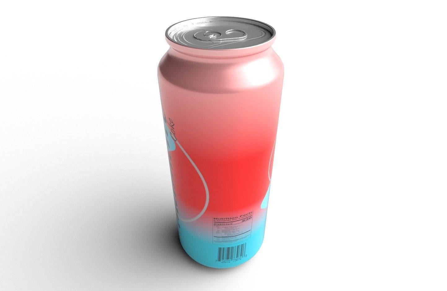 Drink Can Slim 250 ml Low-poly 3D model_5