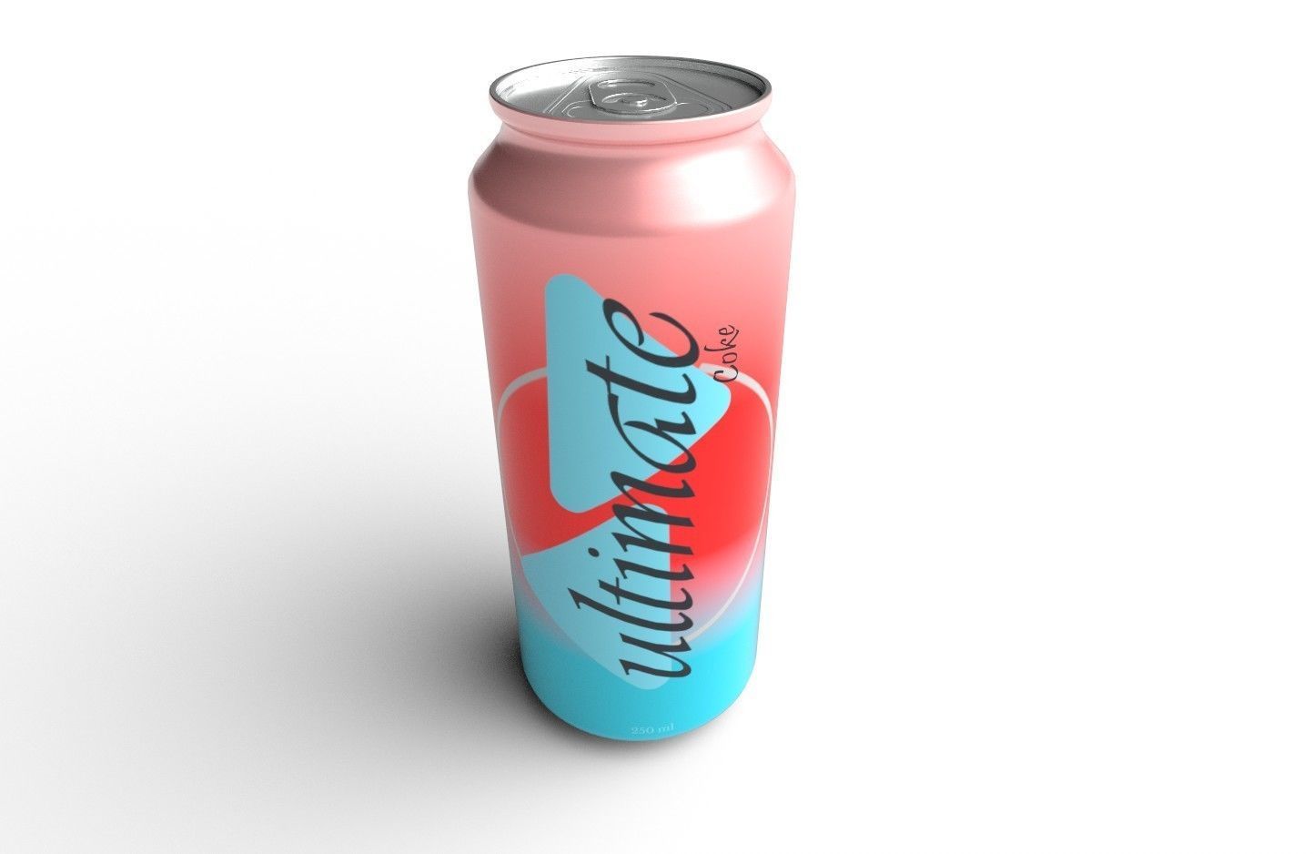 Drink Can Slim 250 ml Low-poly 3D model_1