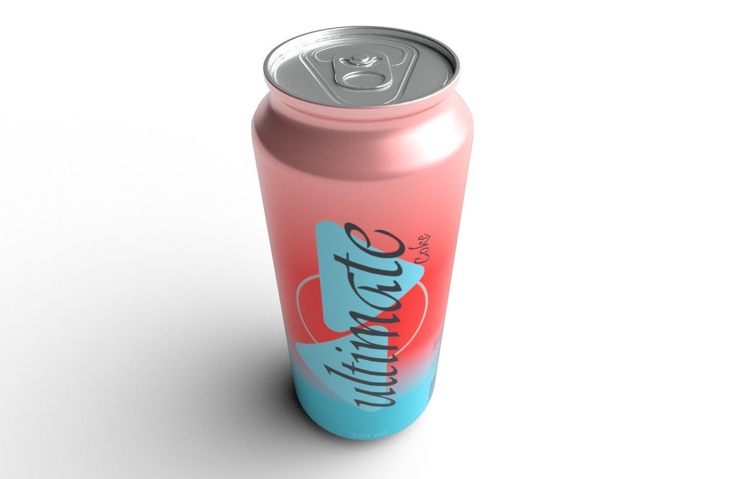 Drink Can Slim 250 ml Low-poly 3D model_8