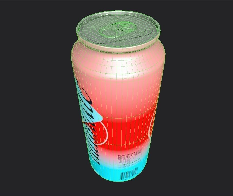 Drink Can Slim 250 ml Low-poly 3D model_14