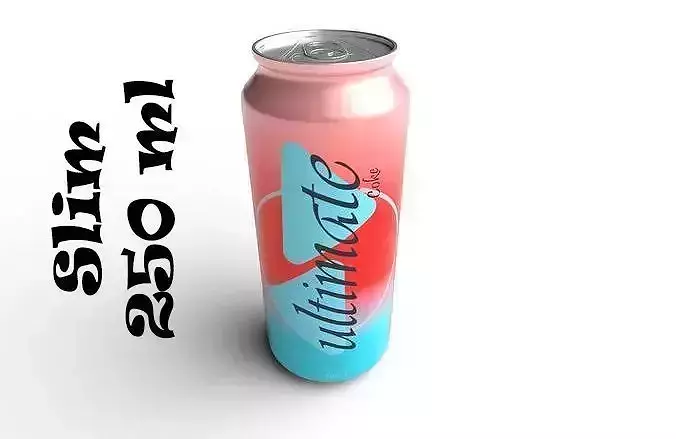 Drink Can Slim 250 ml Low-poly 3D model