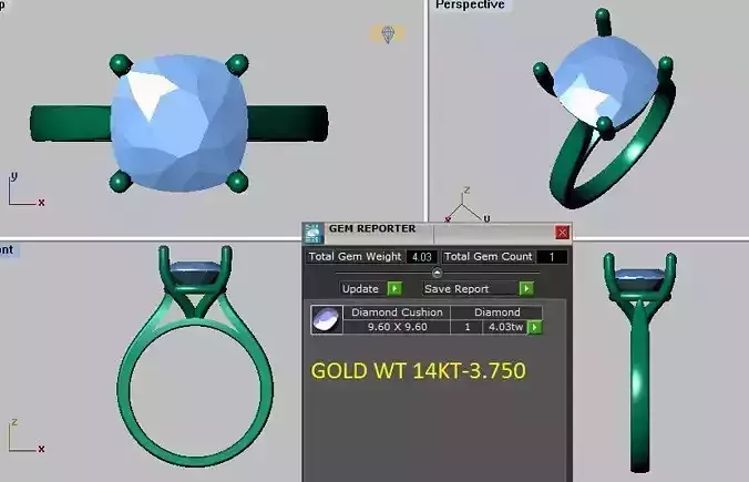 cushion solitaire engagement ring