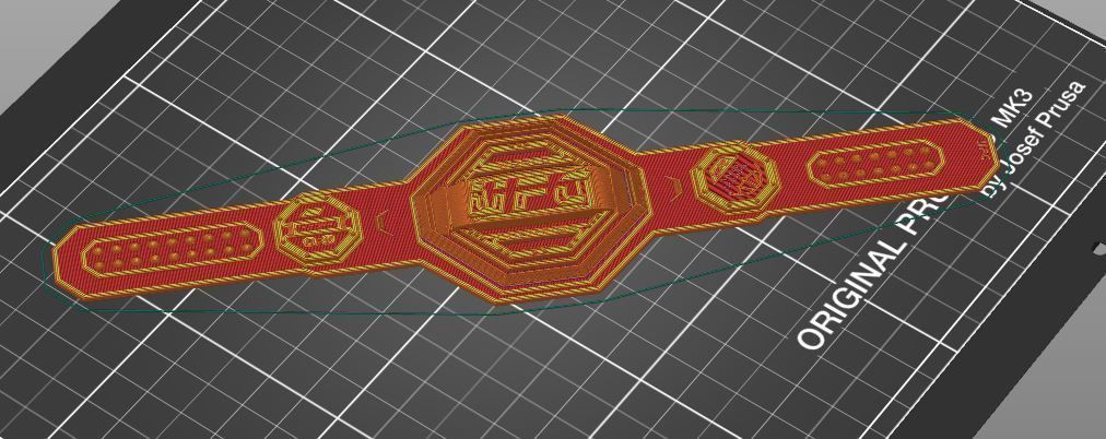 UFC Championship belt 3D print model 3D print model_4