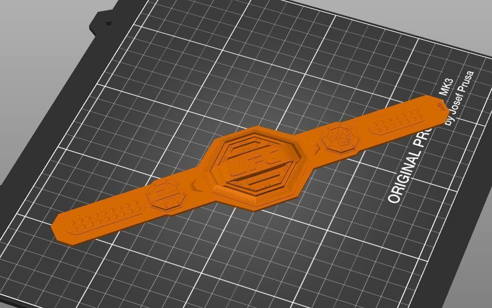 UFC Championship belt 3D print model 3D print model_3