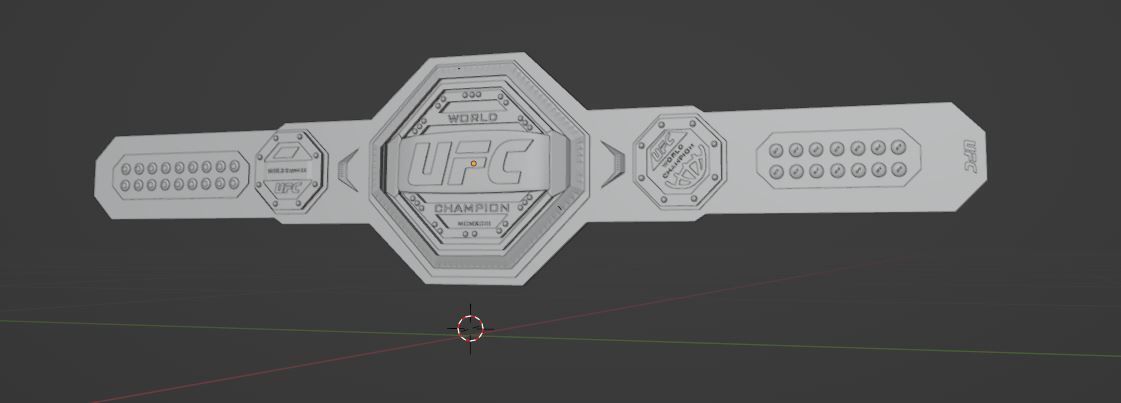UFC Championship belt 3D print model 3D print model_2