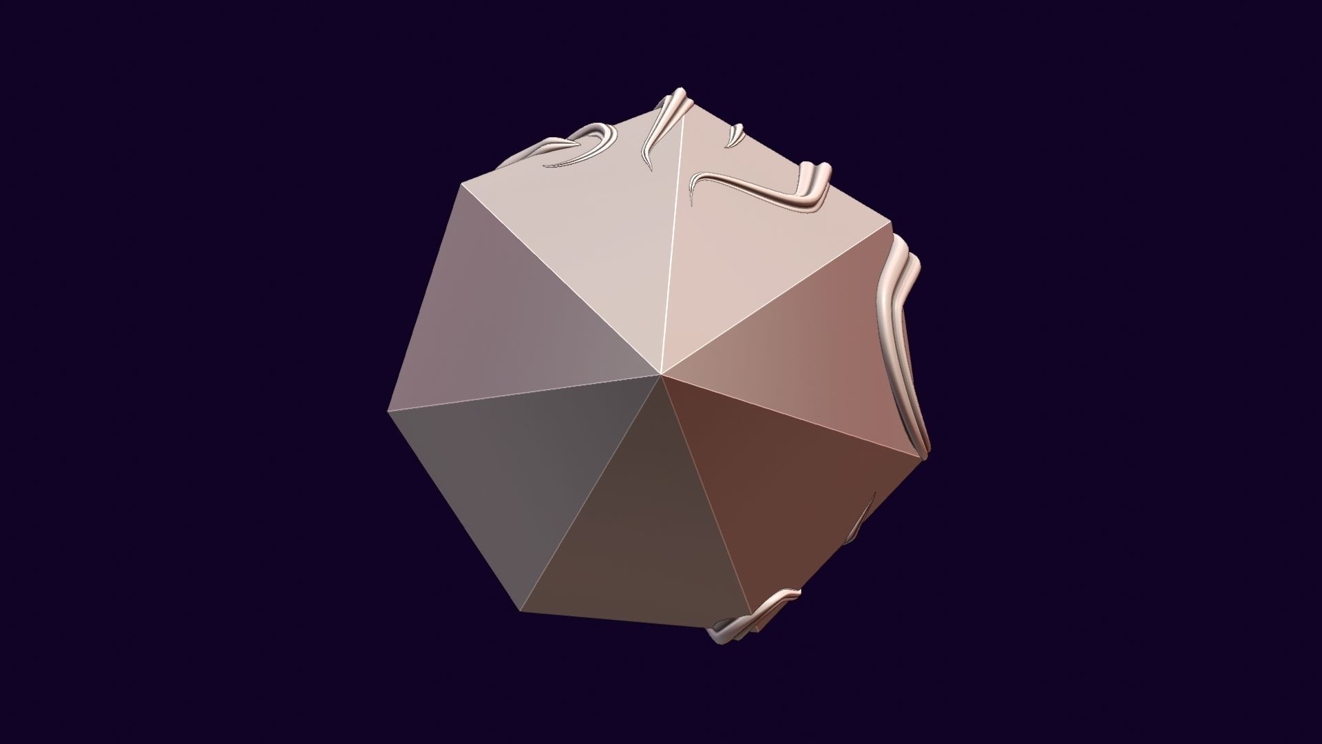 Crystal magic wand Low-poly 3D model_12