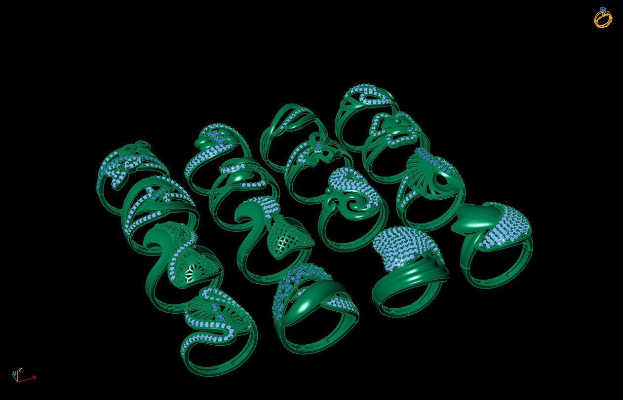 ring gold Jewelery 3D print model 3D print model  3D print model_1